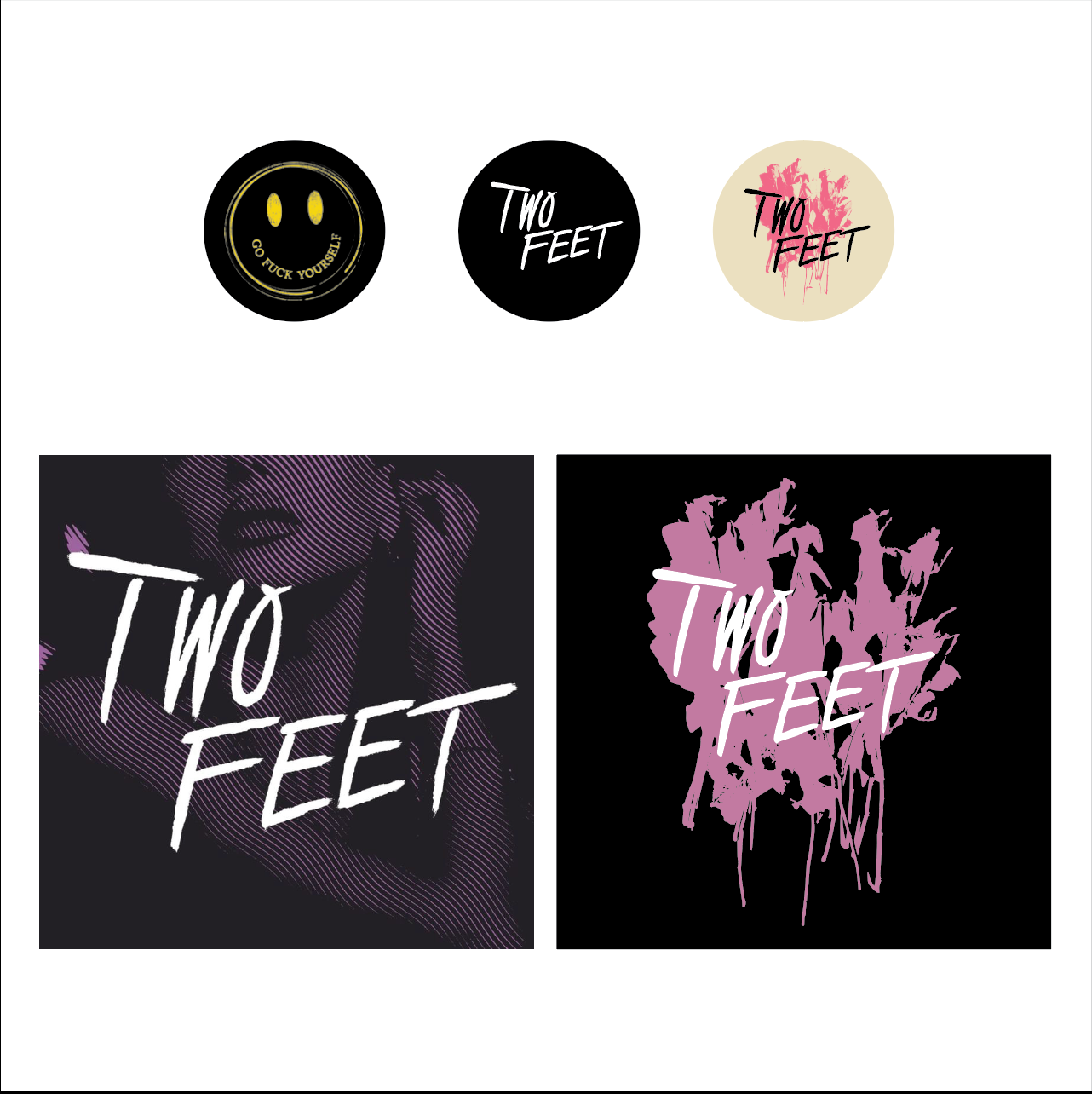 Two Feet Accessories Pack - 3 Buttons + Sticker + Patch